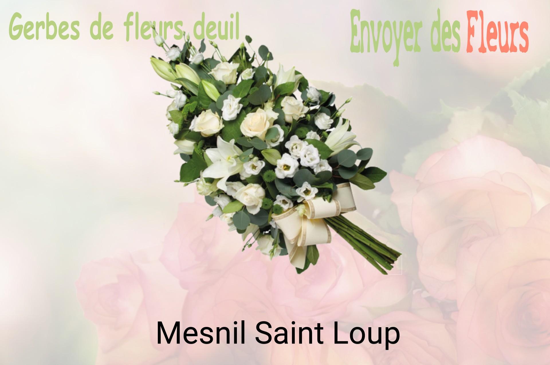 Gerbe de fleurs de deuil livrée à Mesnil-Saint-Loup